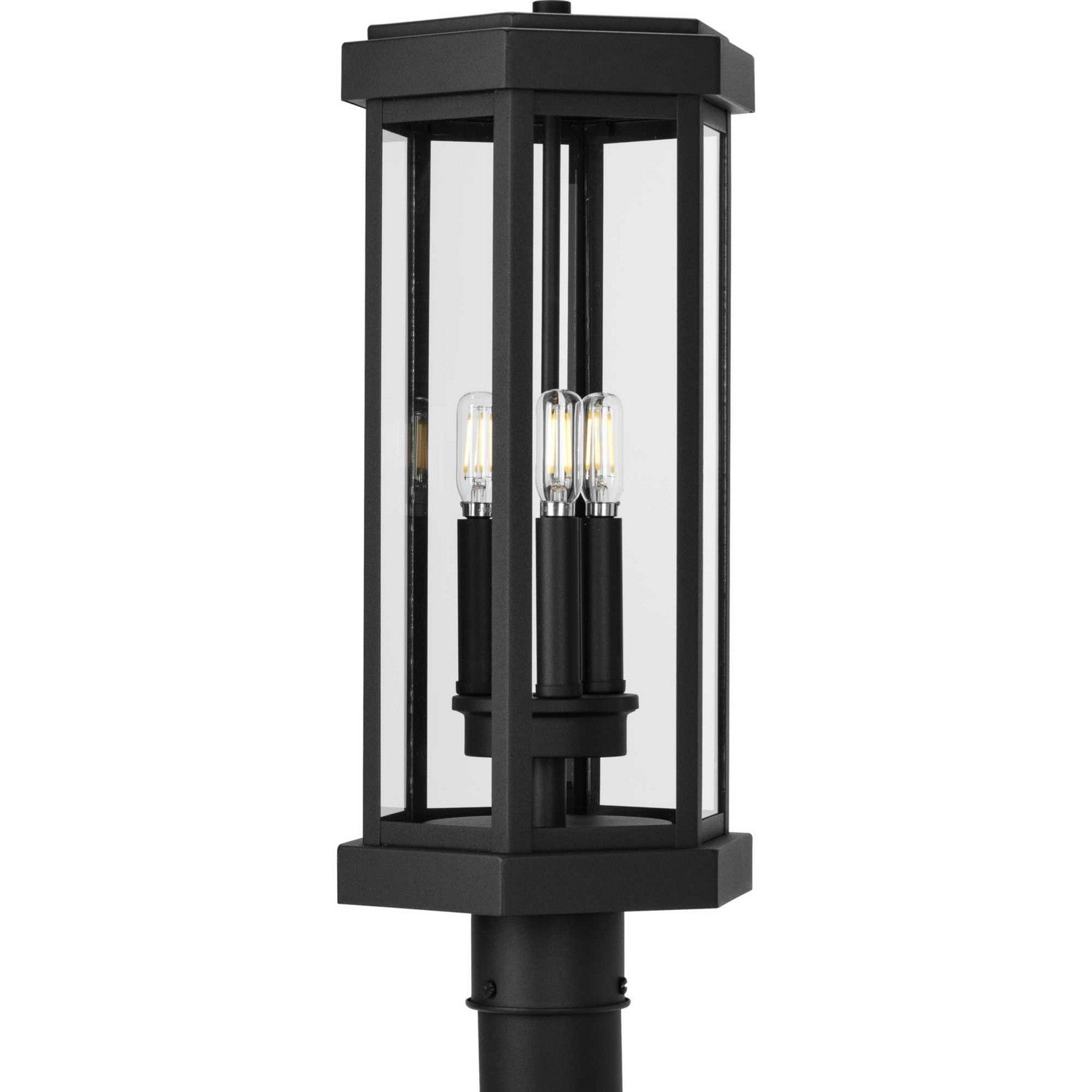 Progress Lighting - P540104-031 - Three Light Outdoor Post Lantern - Ramsey - Black