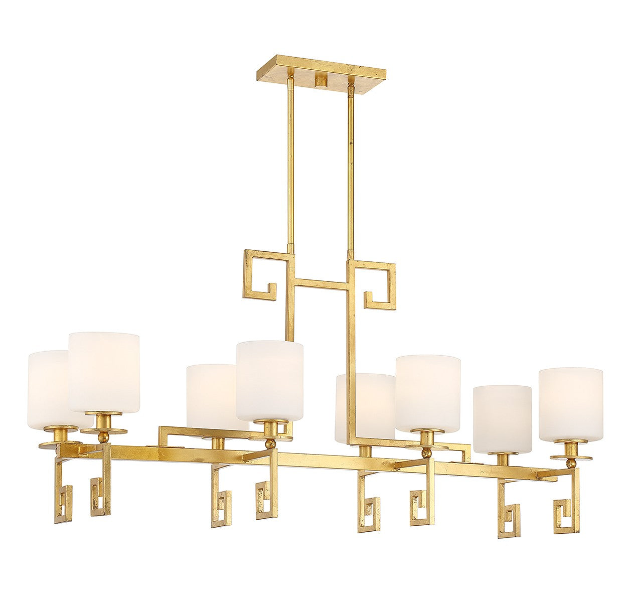 Savoy House - 1-2305-8-260 - Eight Light Linear Chandelier - Quatrain - True Gold