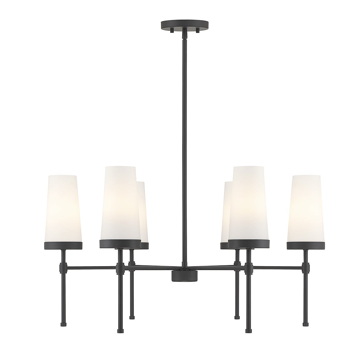 Savoy House - 1-2802-6-89 - Six Light Chandelier - Haynes - Matte Black