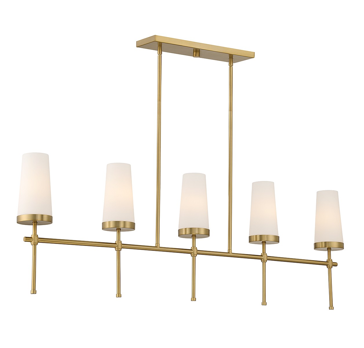 Savoy House - 1-2803-5-322 - Five Light Linear Chandelier - Haynes - Warm Brass