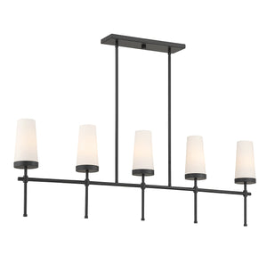 Savoy House - 1-2803-5-89 - Five Light Linear Chandelier - Haynes - Matte Black