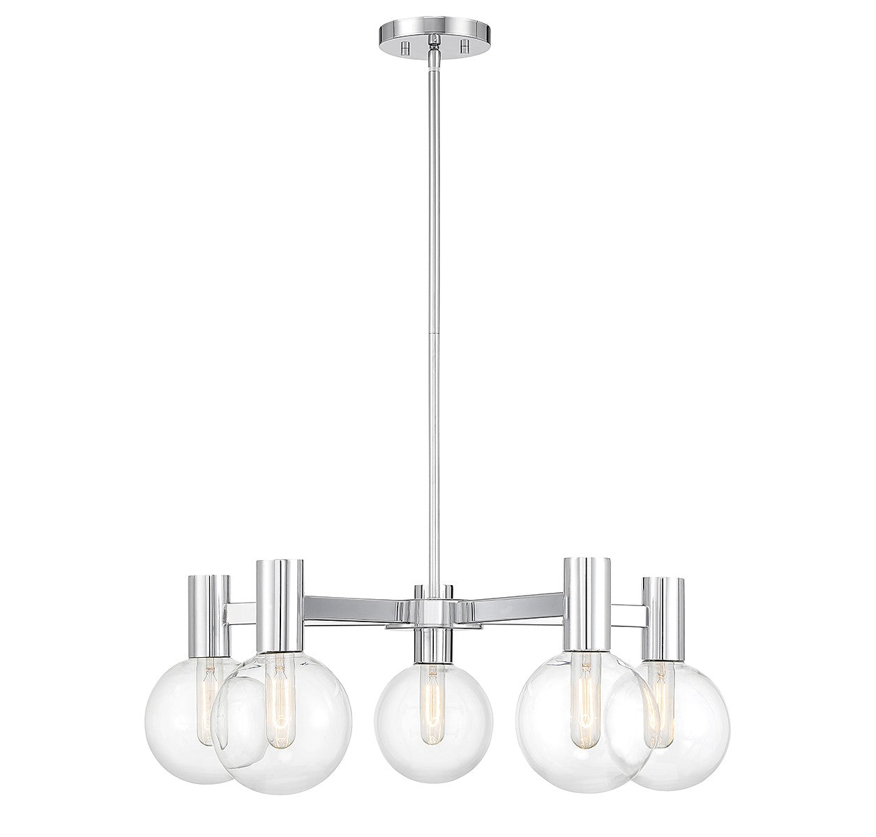 Savoy House - 1-3073-5-11 - Five Light Chandelier - Wright - Chrome