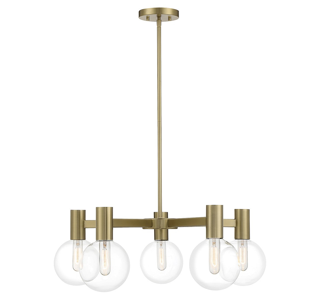 Savoy House - 1-3073-5-322 - Five Light Chandelier - Wright - Warm Brass