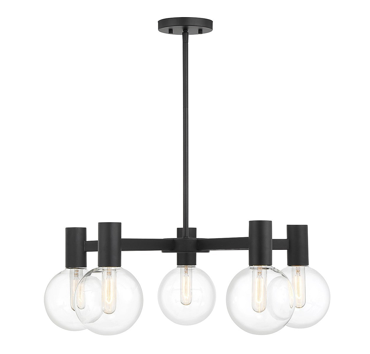 Savoy House - 1-3073-5-89 - Five Light Chandelier - Wright - Matte Black