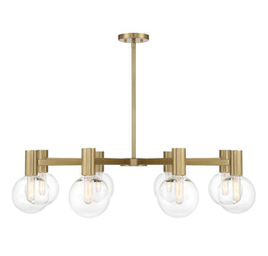 Savoy House - 1-3074-8-322 - Eight Light Chandelier - Wright - Warm Brass