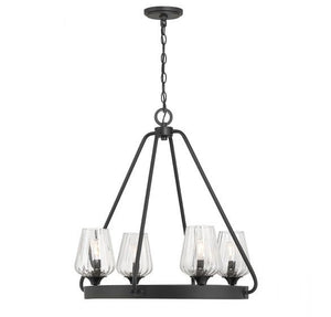 Savoy House - 1-3392-4-89 - Four Light Chandelier - Carlton - Matte Black