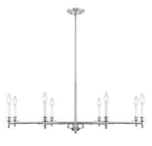 Savoy House - 1-4412-8-109 - Eight Light Chandelier - Jasmine - Polished Nickel