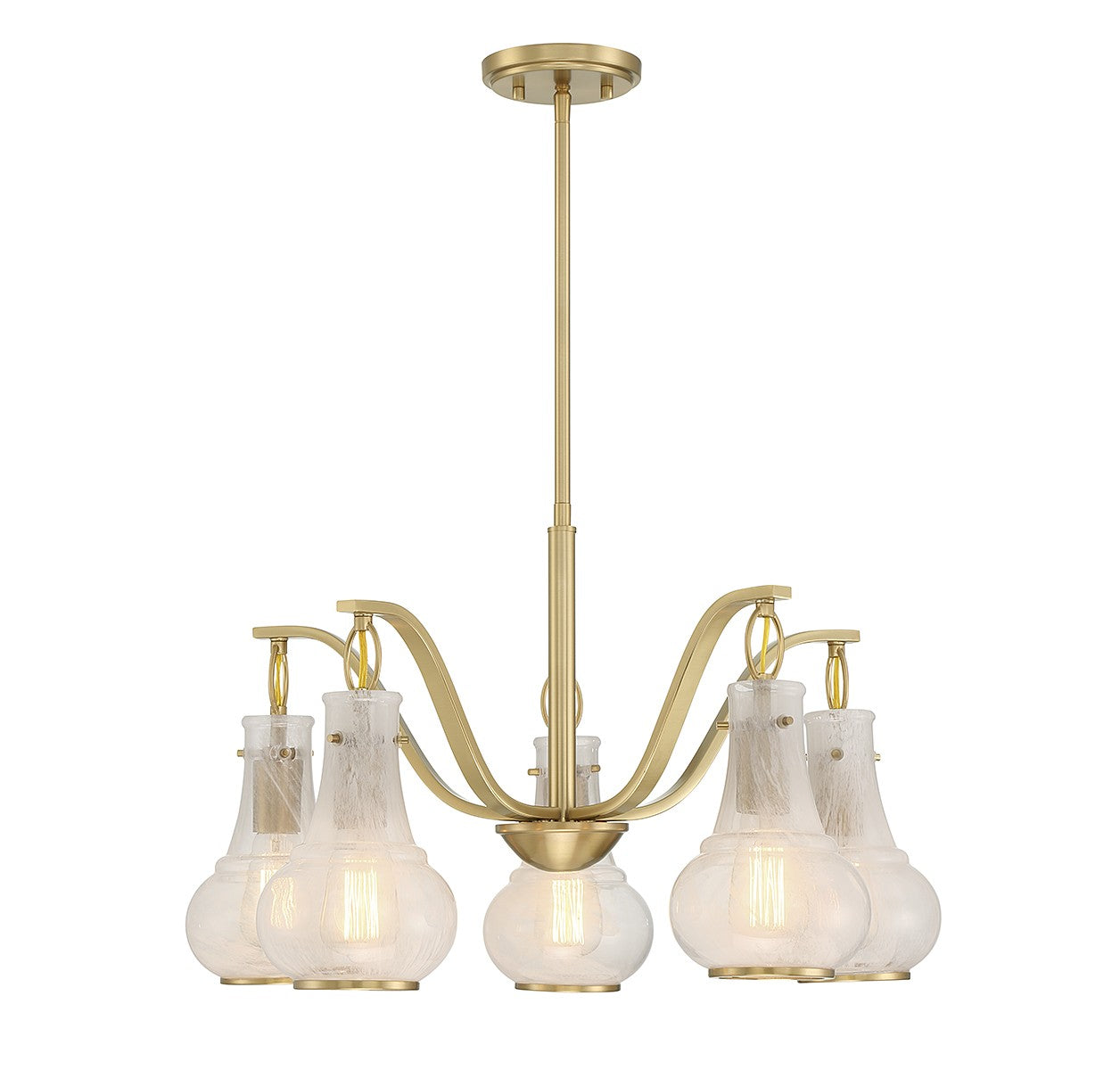 Savoy House - 1-4419-5-322 - Five Light Chandelier - Adams - Warm Brass