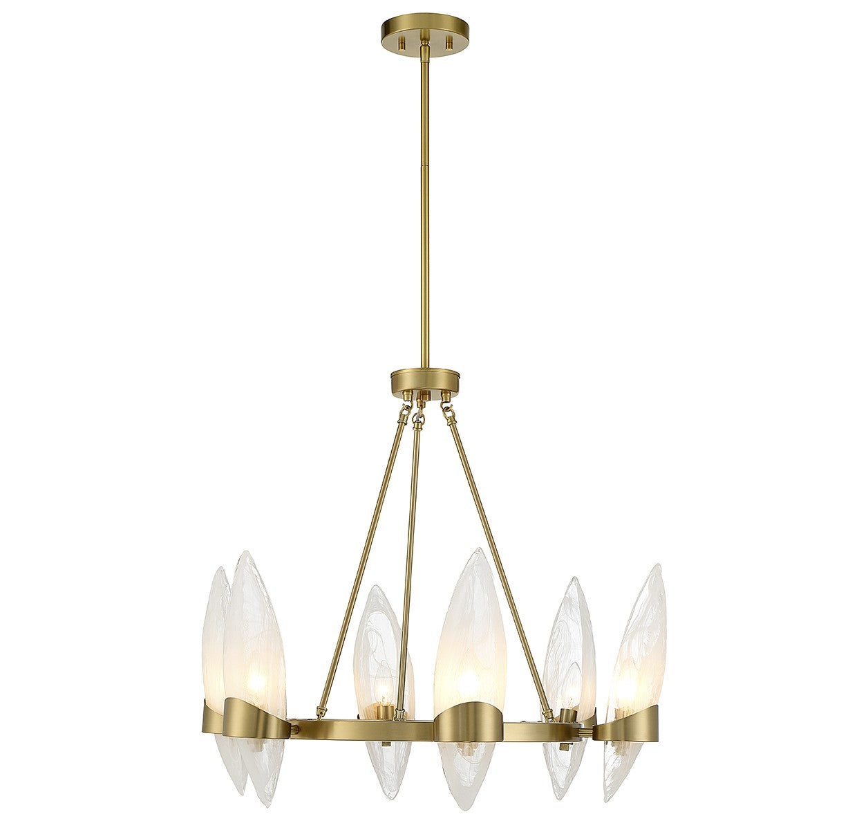 Savoy House - 1-5500-6-322 - Six Light Chandelier - Nouvel - Warm Brass