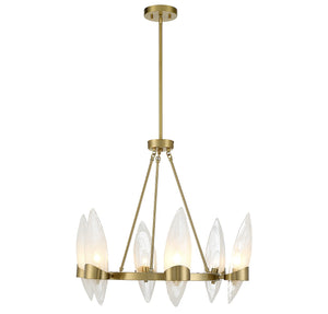 Savoy House - 1-5500-6-322 - Six Light Chandelier - Nouvel - Warm Brass