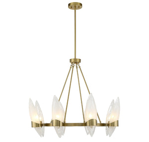 Savoy House - 1-5502-8-322 - Eight Light Chandelier - Nouvel - Warm Brass