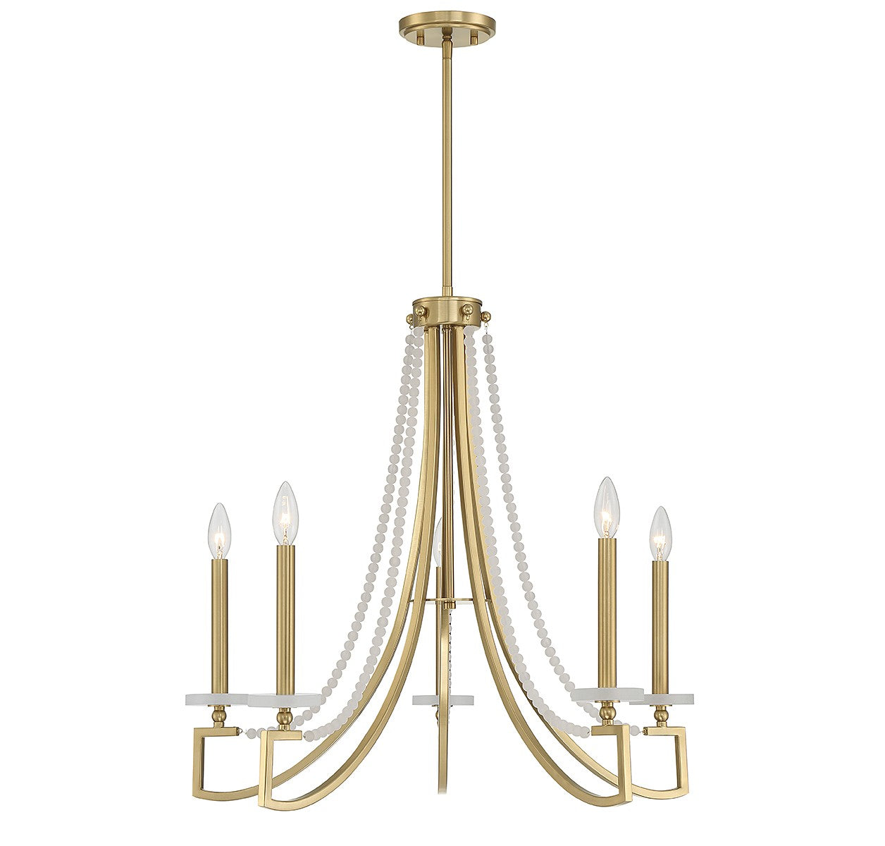 Savoy House - 1-8803-5-322 - Five Light Chandelier - Helen - Warm Brass