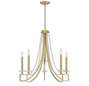 Savoy House - 1-8803-5-322 - Five Light Chandelier - Helen - Warm Brass