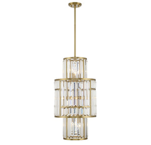 Savoy House - 3-2226-8-322 - Eight Light Pendant - Rohe - Warm Brass