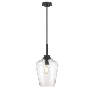 Savoy House - 7-3390-1-89 - One Light Pendant - Carlton - Matte Black