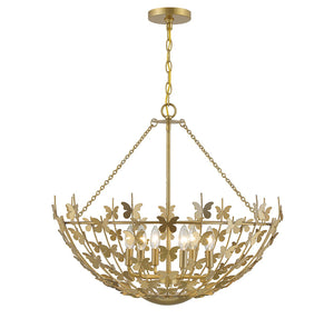 Savoy House - 7-4199-6-171 - Six Light Pendant - Birch - Burnished Brass