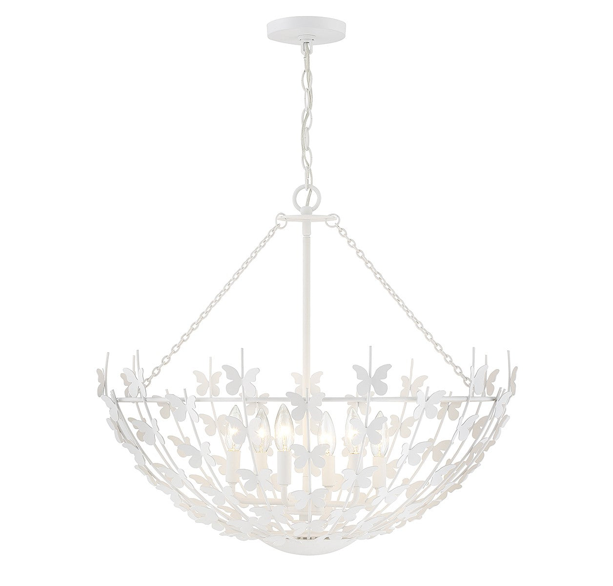 Savoy House - 7-4199-6-83 - Six Light Pendant - Birch - Bisque White