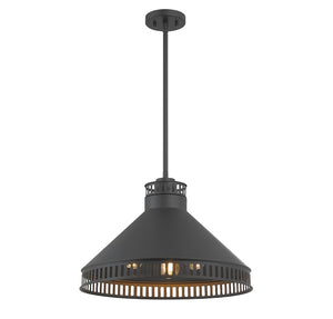 Savoy House - 7-8801-3-89 - Three Light Pendant - Seagram - Matte Black