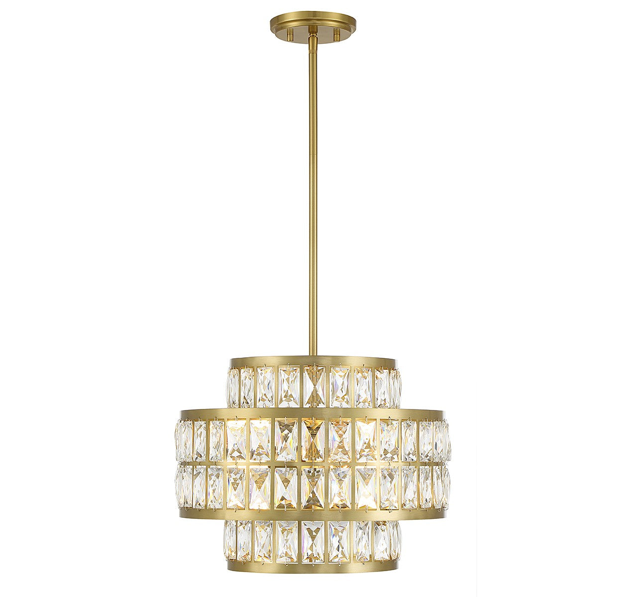 Savoy House - 7-9044-3-322 - Three Light Pendant - Renzo - Warm Brass