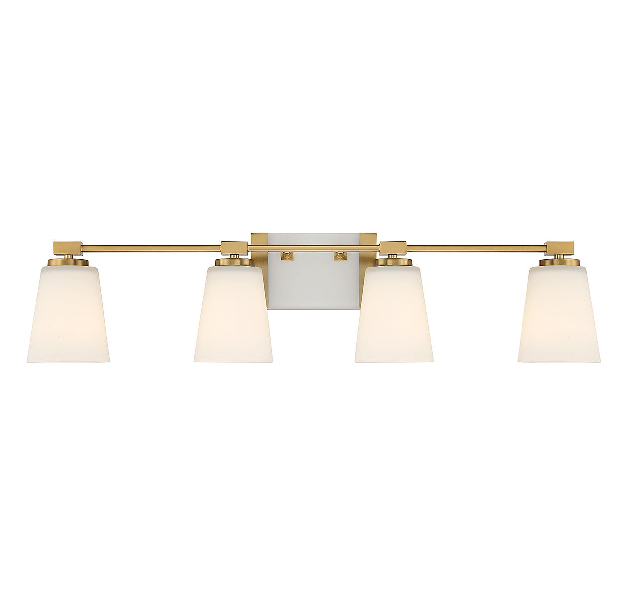 Savoy House - 8-6901-4-322 - Four Light Bathroom Vanity - Darby - Warm Brass