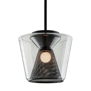 Troy Lighting - F5851-SBK - One Light Pendant - Berlin - Soft Black