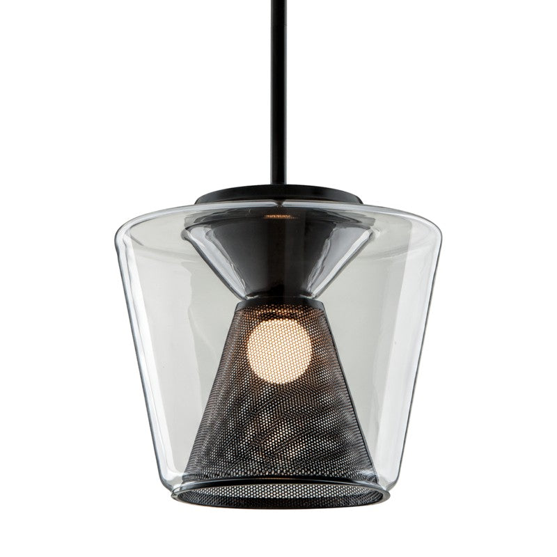 Troy Lighting - F5851-SBK - One Light Pendant - Berlin - Soft Black