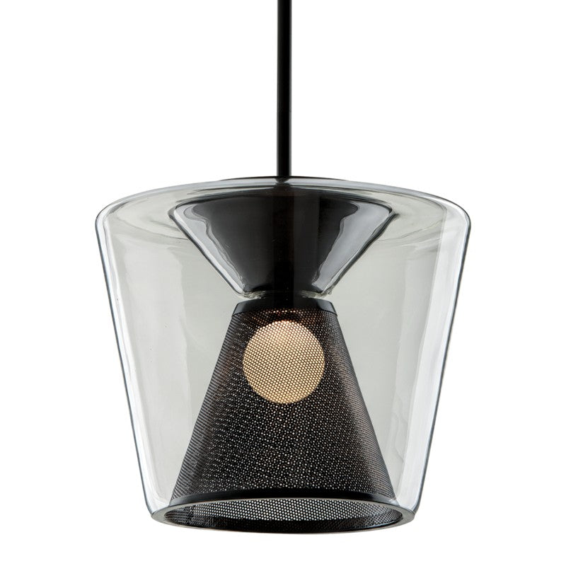 Troy Lighting - F5853-SBK - One Light Pendant - Berlin - Soft Black