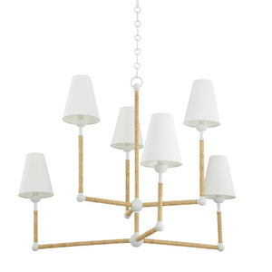 Mitzi - H708806-TWH - Six Light Chandelier - Mariana - Textured White