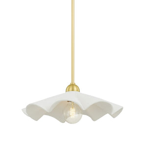 Mitzi - H712701-AGB/CTW - One Light Pendant - Maisie - Aged Brass