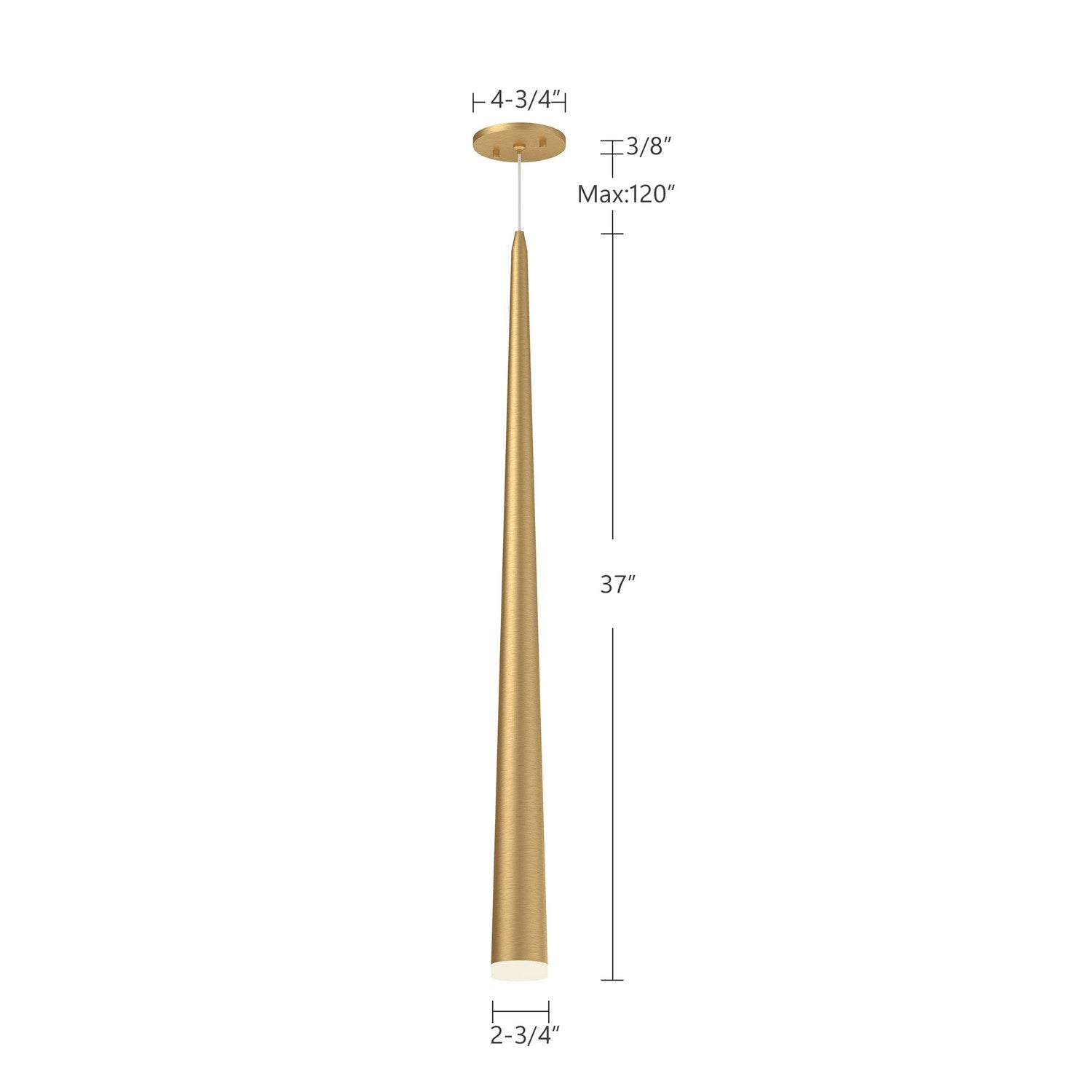 Kuzco Lighting - 401216BG-LED - LED Pendant - Mina - Brushed Gold
