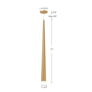 Kuzco Lighting - 401216BG-LED - LED Pendant - Mina - Brushed Gold