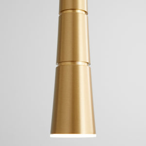 Oxygen - 3-6004-40 - LED Pendant - Sabre - Aged Brass