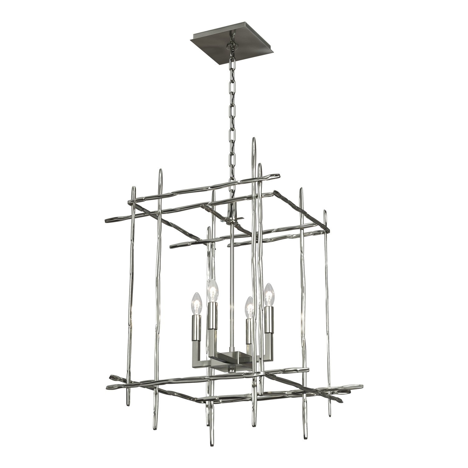 Hubbardton Forge - 101316-SKT-85 - Four Light Chandelier - Tura - Sterling