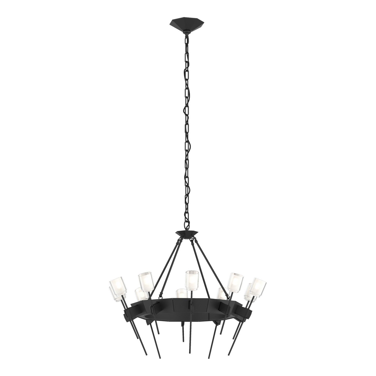 Hubbardton Forge - 101525-SKT-10-YC0369 - Ten Light Chandelier - Echo - Black