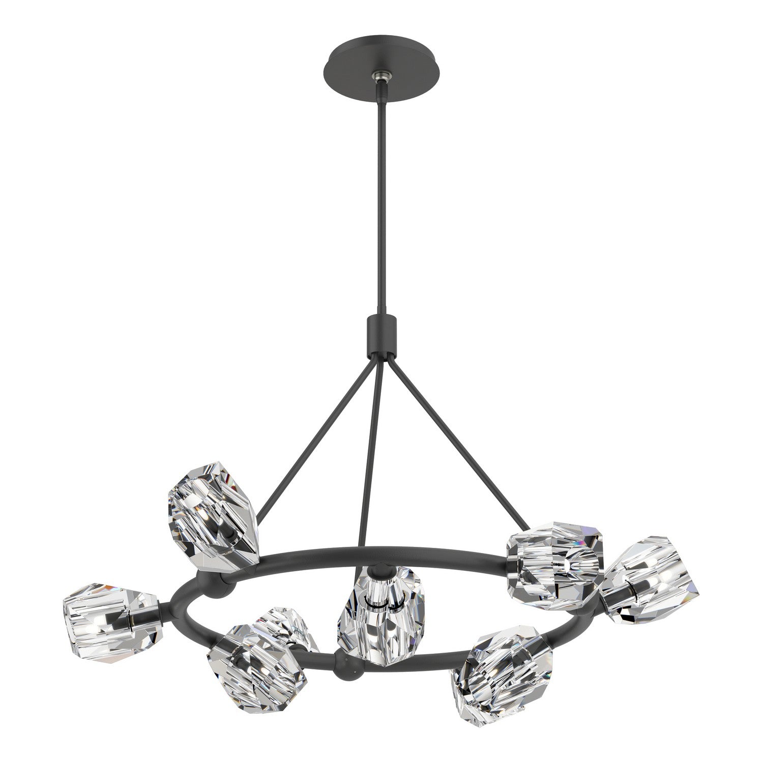 Hubbardton Forge - 131067-SKT-MULT-10-CR - Nine Light Pendant - Gatsby - Black