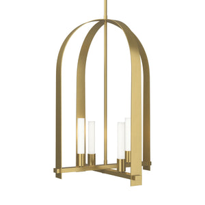 Hubbardton Forge - 131070-SKT-MULT-86-FD0462 - Four Light Pendant - Triomphe - Modern Brass