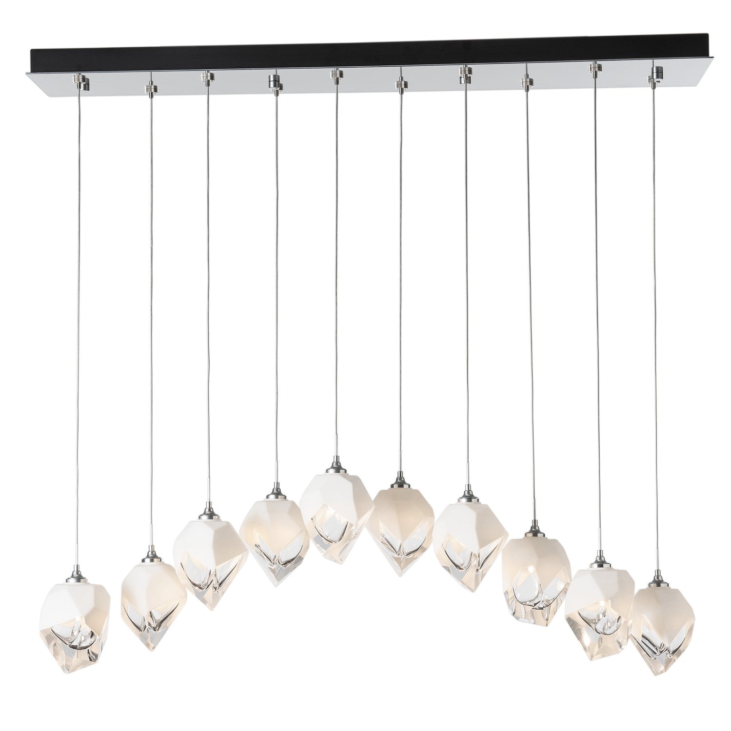 Hubbardton Forge - 131143-SKT-LONG-85-WP0754 - Chrysalis 10-Light Small Crystal Pendant - Chrysalis - Sterling