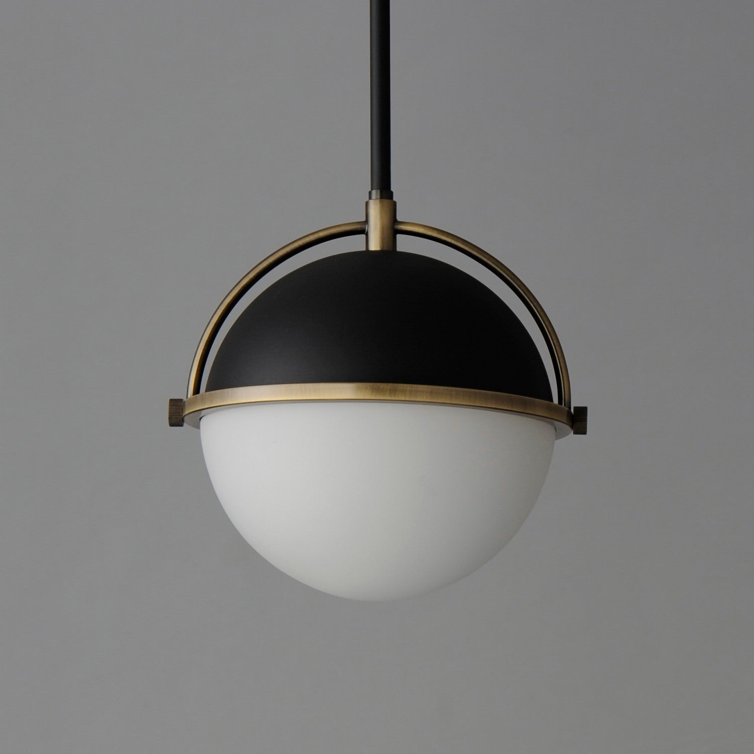 Maxim - 12411SWBKWBR - One Light Pendant - Duke - Black/Weathered Brass