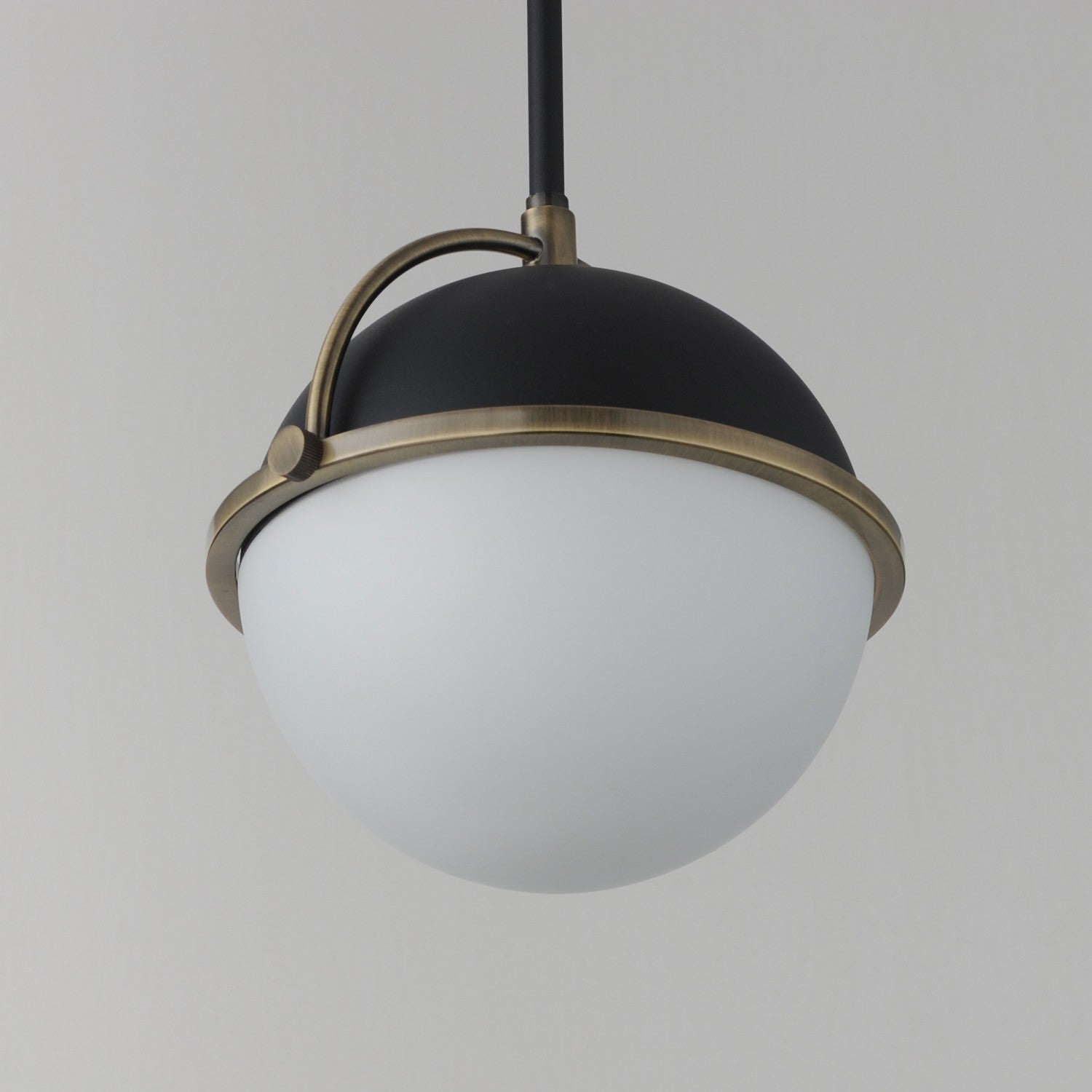 Maxim - 12411SWBKWBR - One Light Pendant - Duke - Black/Weathered Brass