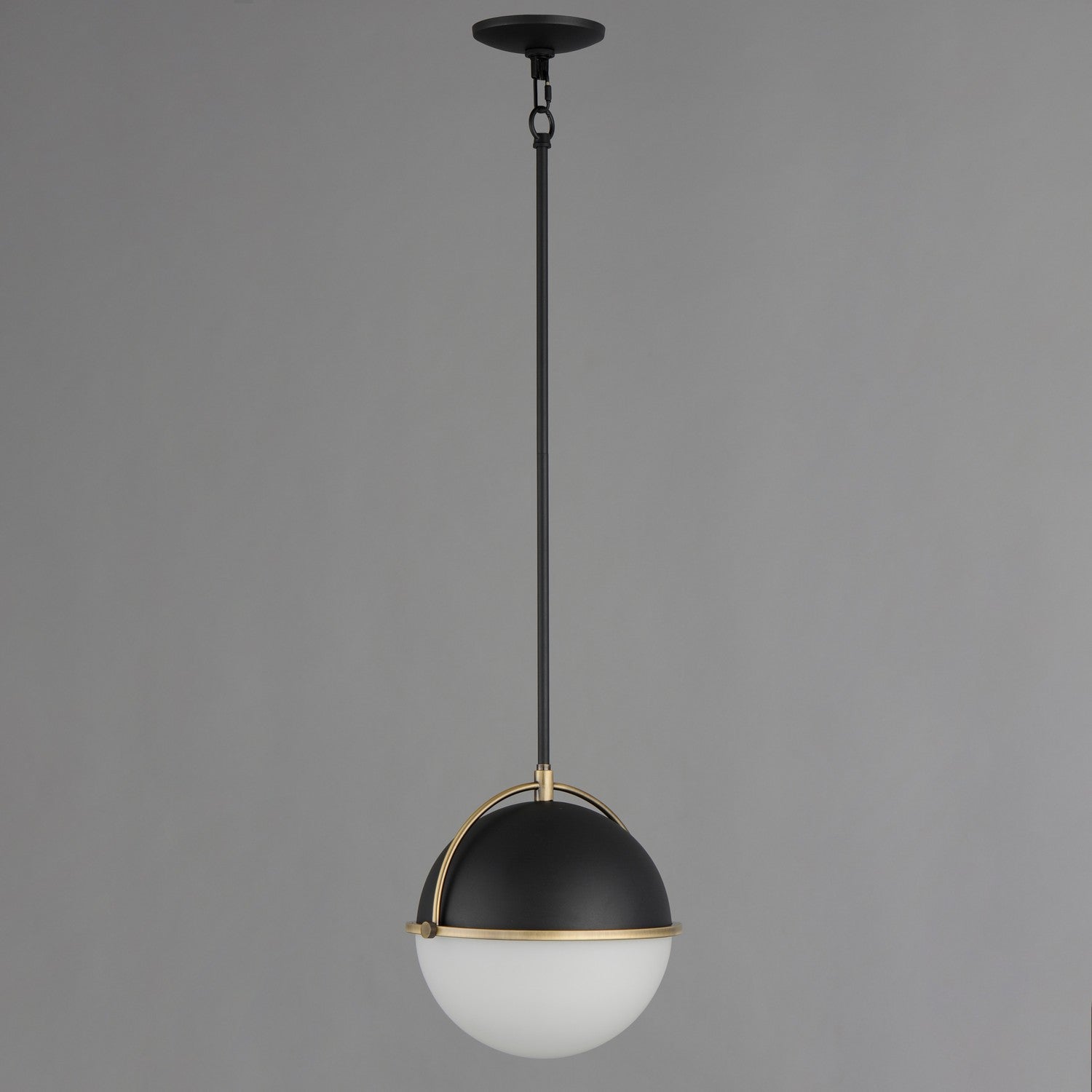 Maxim - 12412SWBKWBR - One Light Pendant - Duke - Black/Weathered Brass