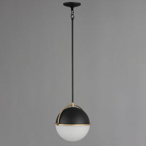 Maxim - 12412SWBKWBR - One Light Pendant - Duke - Black/Weathered Brass