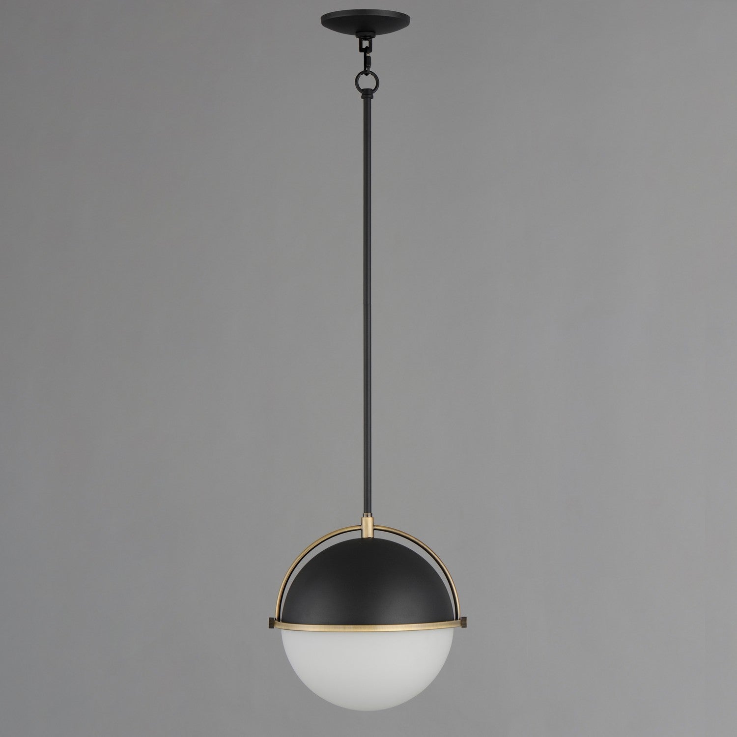 Maxim - 12412SWBKWBR - One Light Pendant - Duke - Black/Weathered Brass
