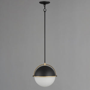 Maxim - 12412SWBKWBR - One Light Pendant - Duke - Black/Weathered Brass
