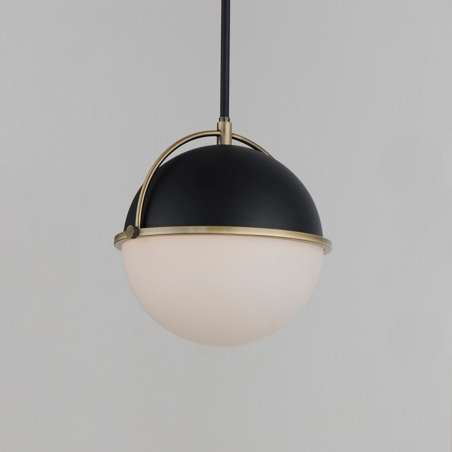 Maxim - 12412SWBKWBR - One Light Pendant - Duke - Black/Weathered Brass