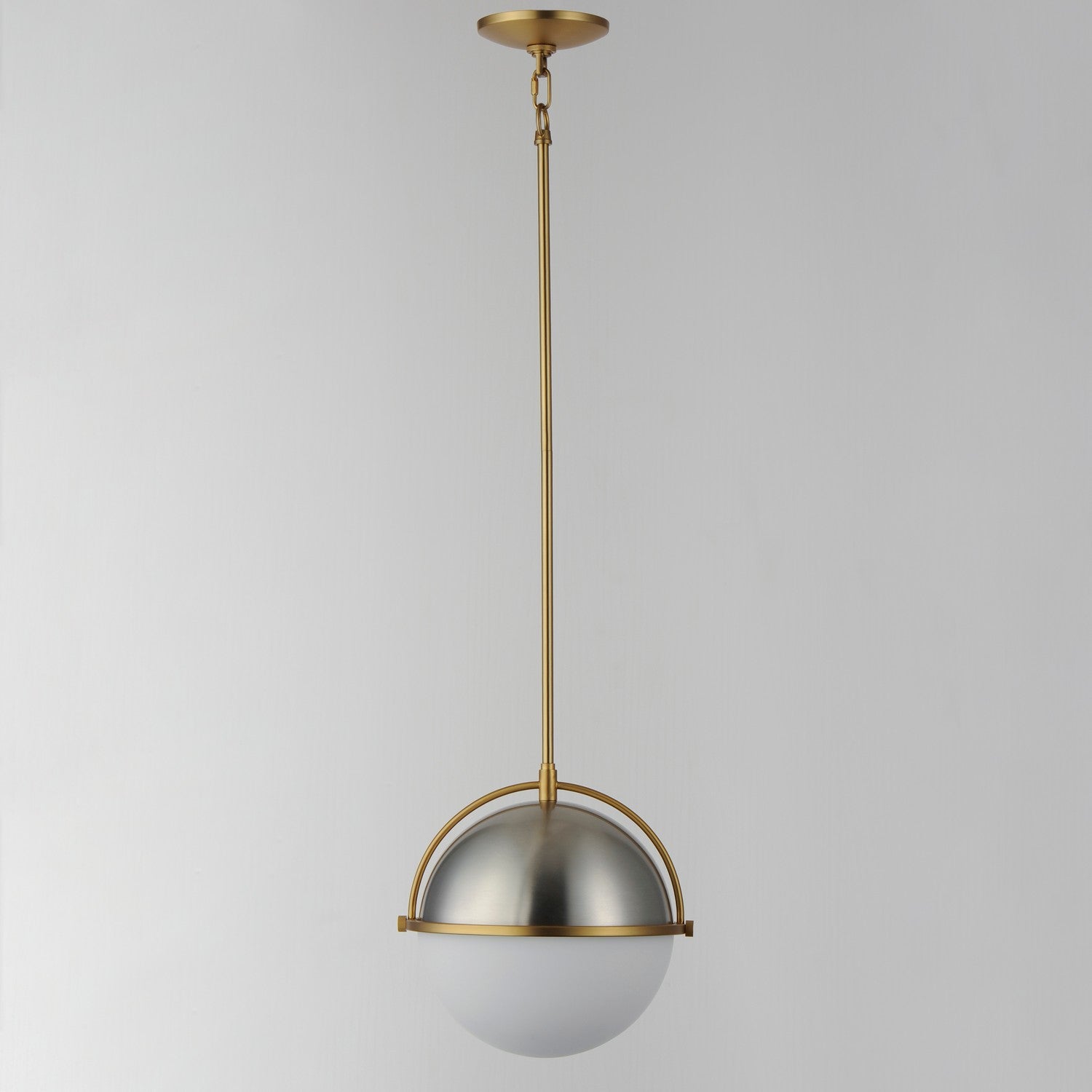 Maxim - 12412SWSNSBR - One Light Pendant - Duke - Satin Nickel / Satin Brass