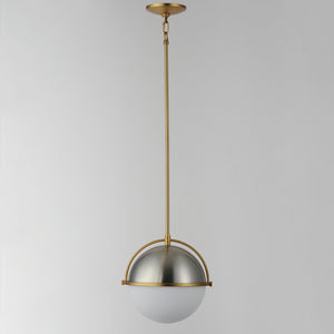 Maxim - 12412SWSNSBR - One Light Pendant - Duke - Satin Nickel / Satin Brass