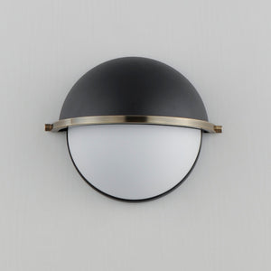 Maxim - 12418SWBKWBR - One Light Wall Sconce - Duke - Black/Weathered Brass