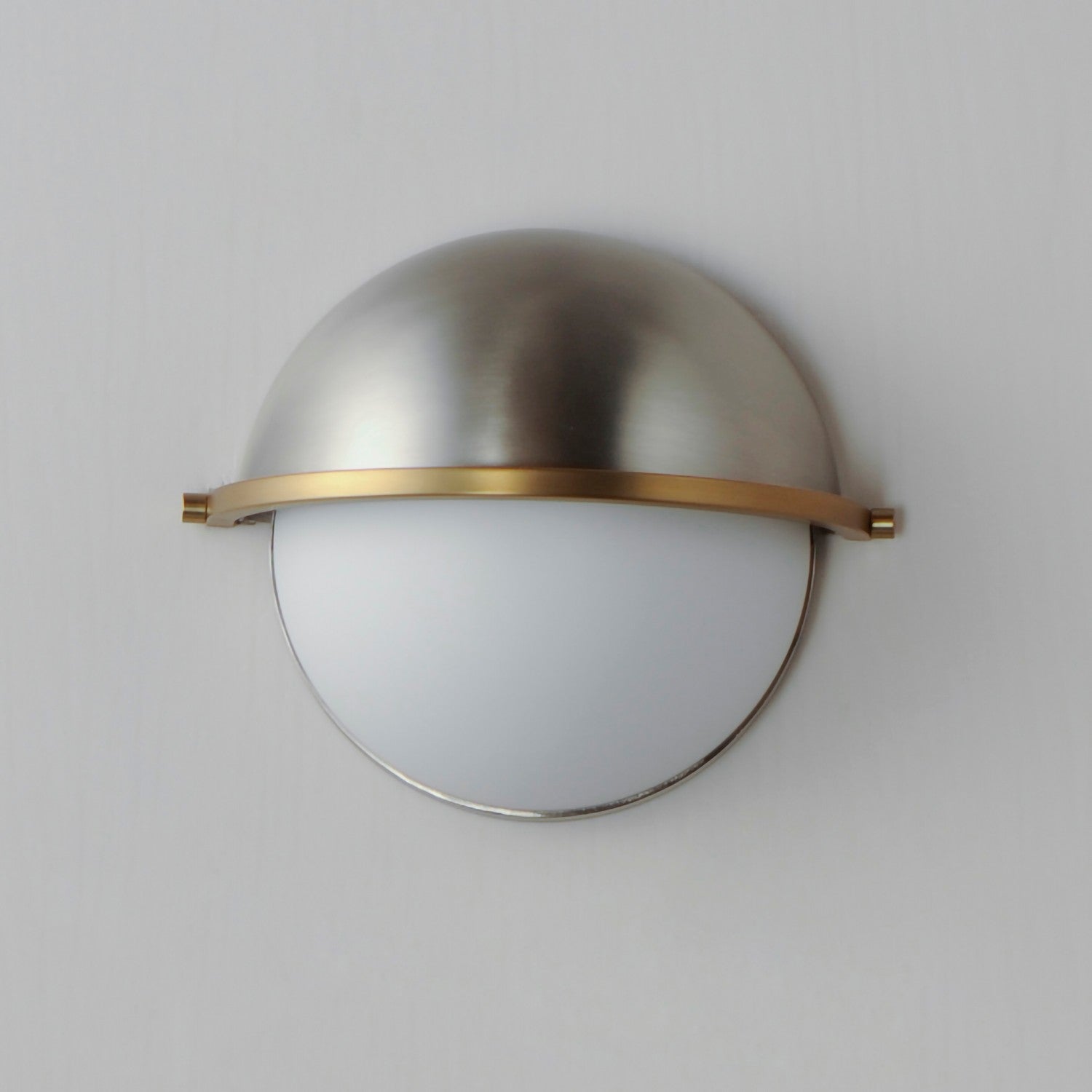 Maxim - 12418SWSNSBR - One Light Wall Sconce - Duke - Satin Nickel / Satin Brass