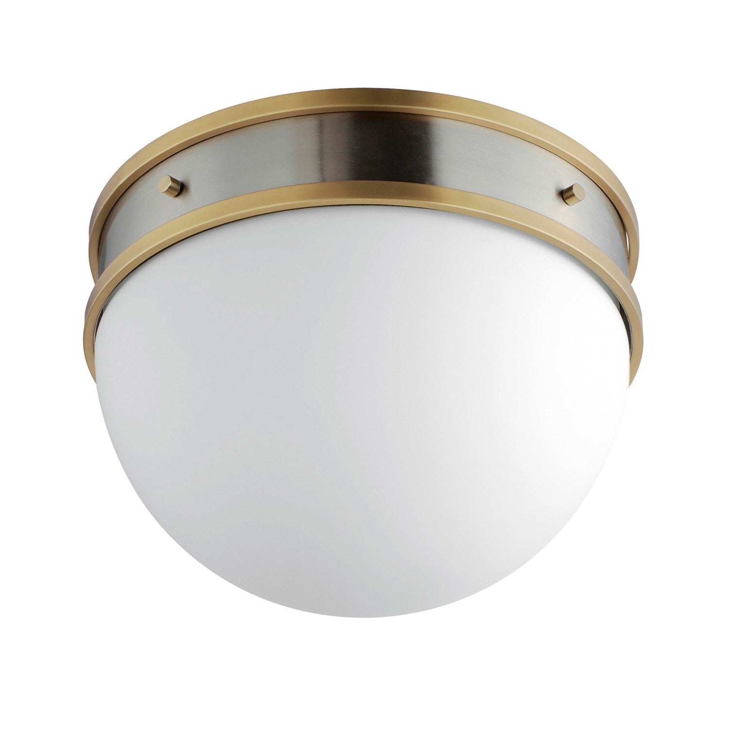 Maxim - 12419SWSNSBR - One Light Flush Mount - Duke - Satin Nickel / Satin Brass