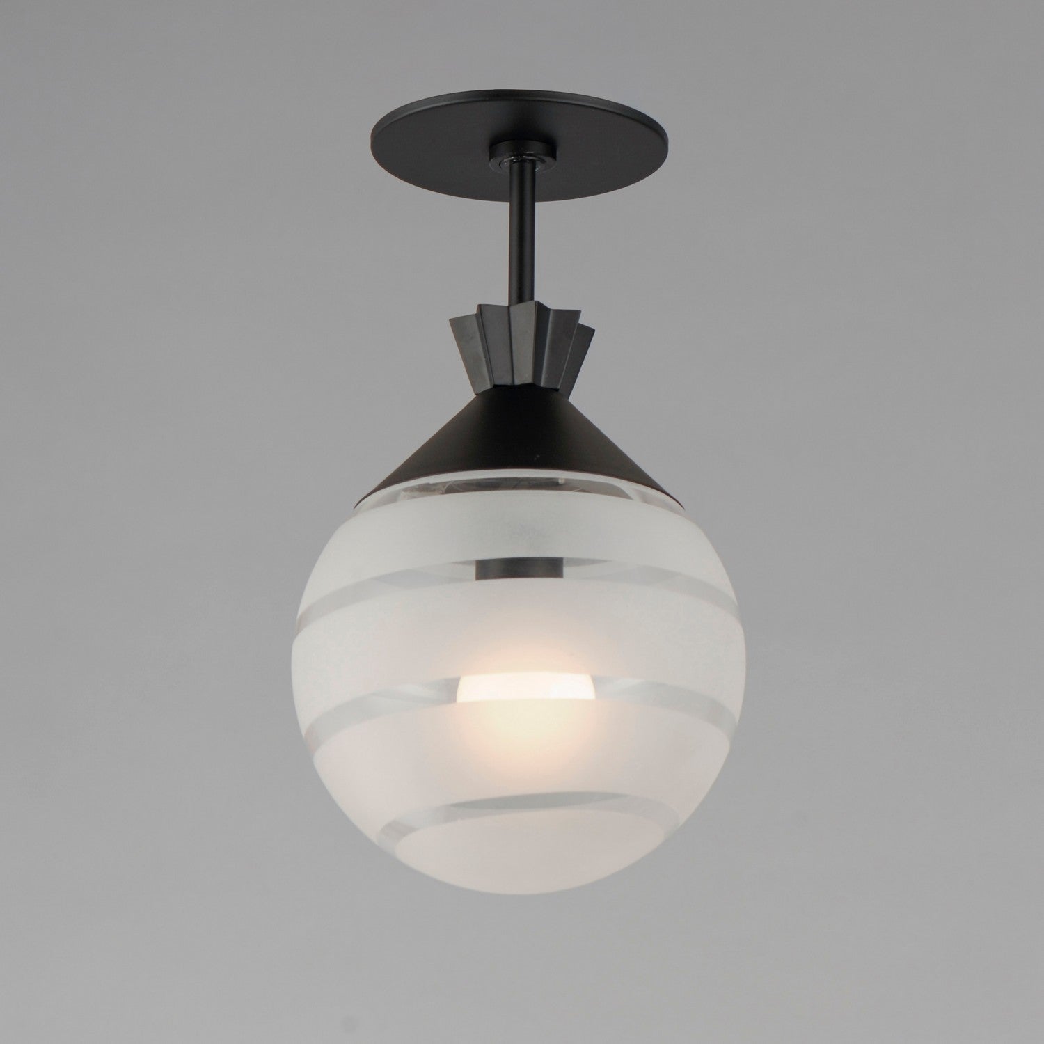 Maxim - 12441CLFTBK - One Light Semi-Flush/Pendant - Copacabana - Black